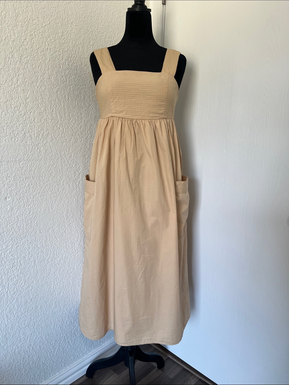 Maurices Cream Midi Sundress with Pockets